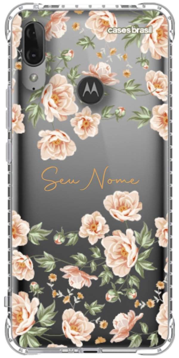 Capinha para Celular Flores Alaranjadas