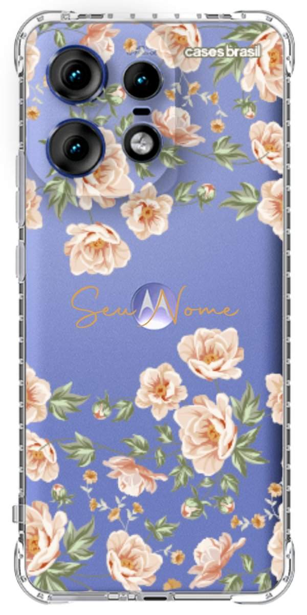Capinha para Celular Flores Alaranjadas