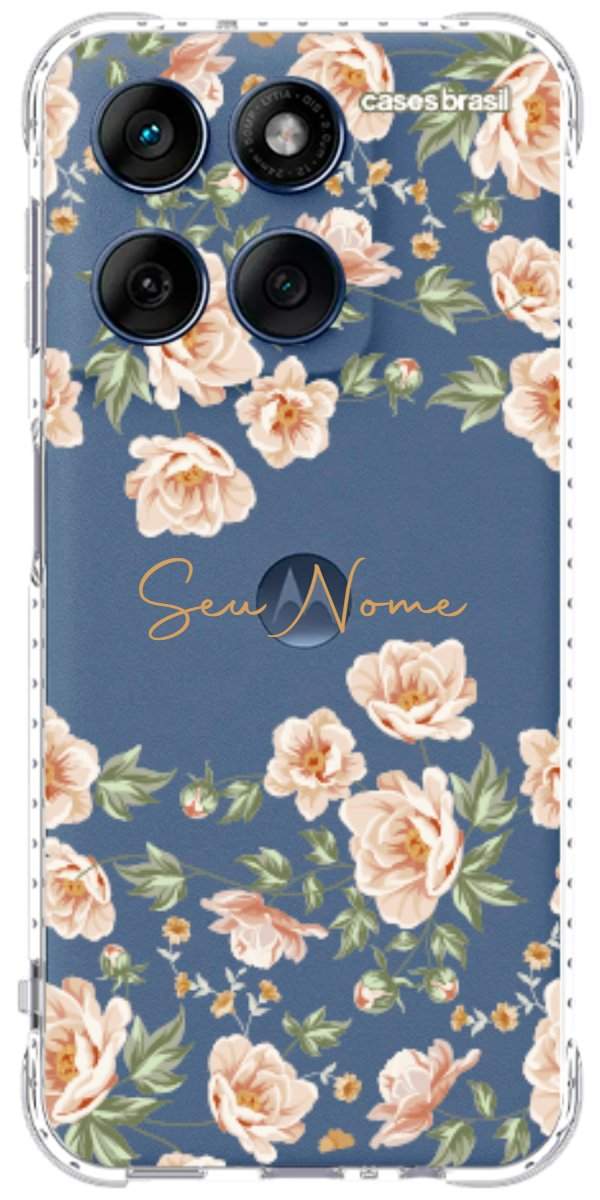 Capinha para Celular Flores Alaranjadas