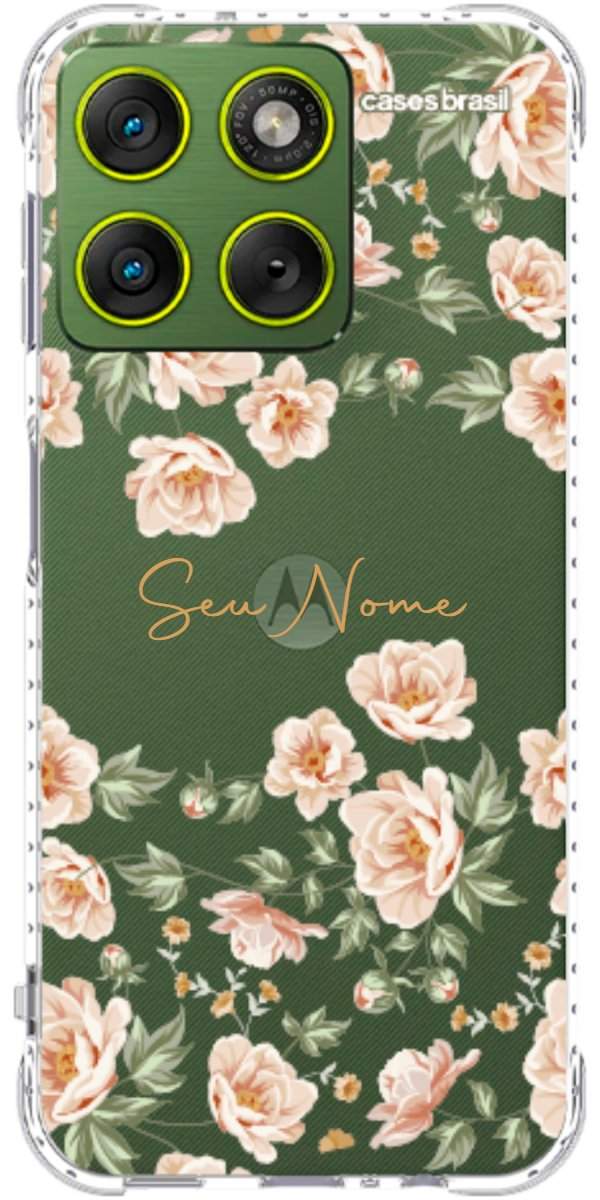 Capinha para Celular Flores Alaranjadas