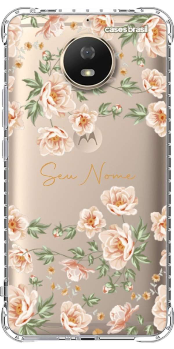 Capinha para Celular Flores Alaranjadas