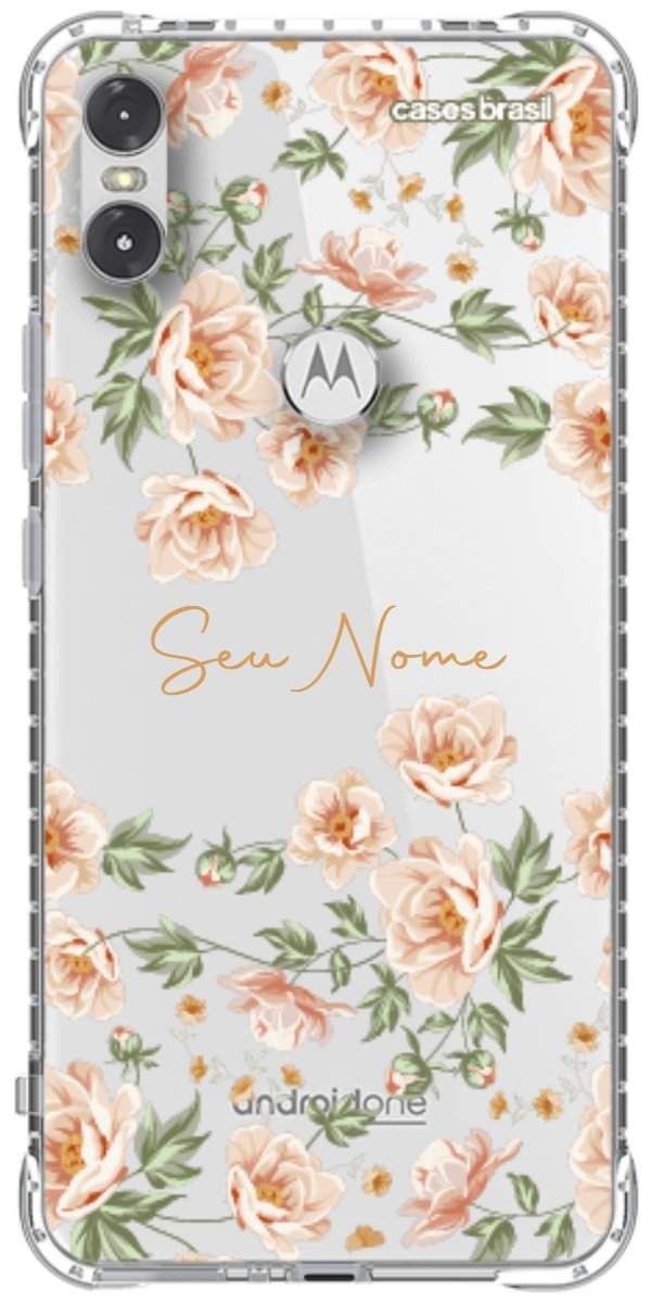 Capinha para Celular Flores Alaranjadas