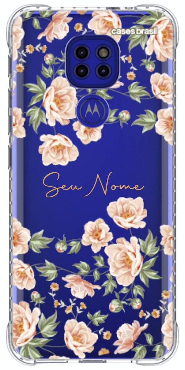 Capinha para Celular Flores Alaranjadas