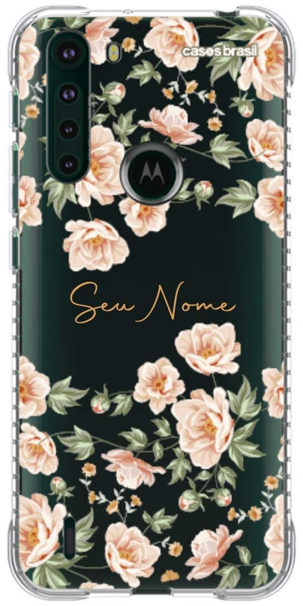 Capinha para Celular Flores Alaranjadas