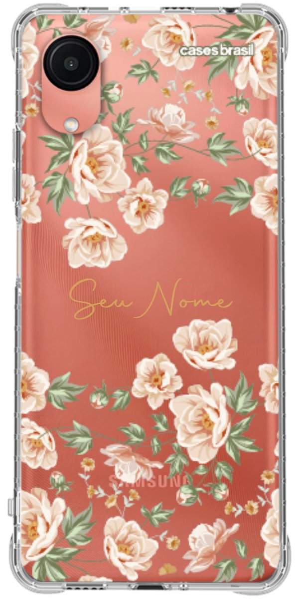 Capinha para Celular Flores Alaranjadas