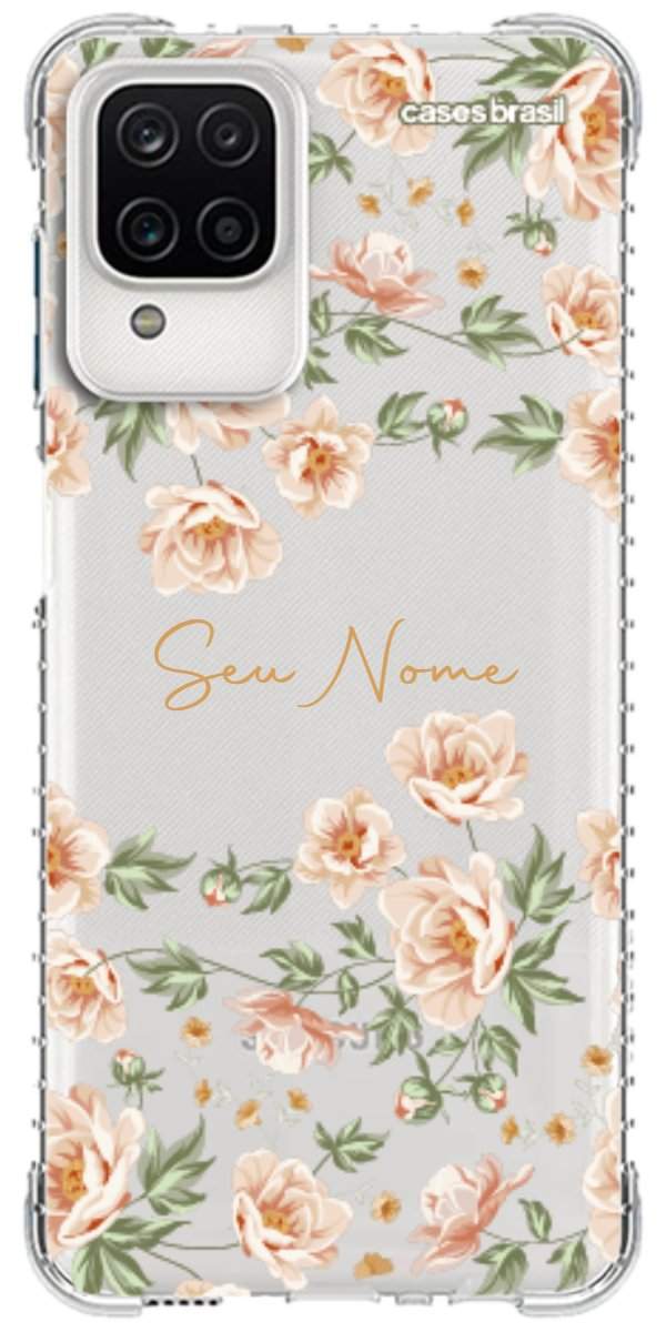 Capinha para Celular Flores Alaranjadas