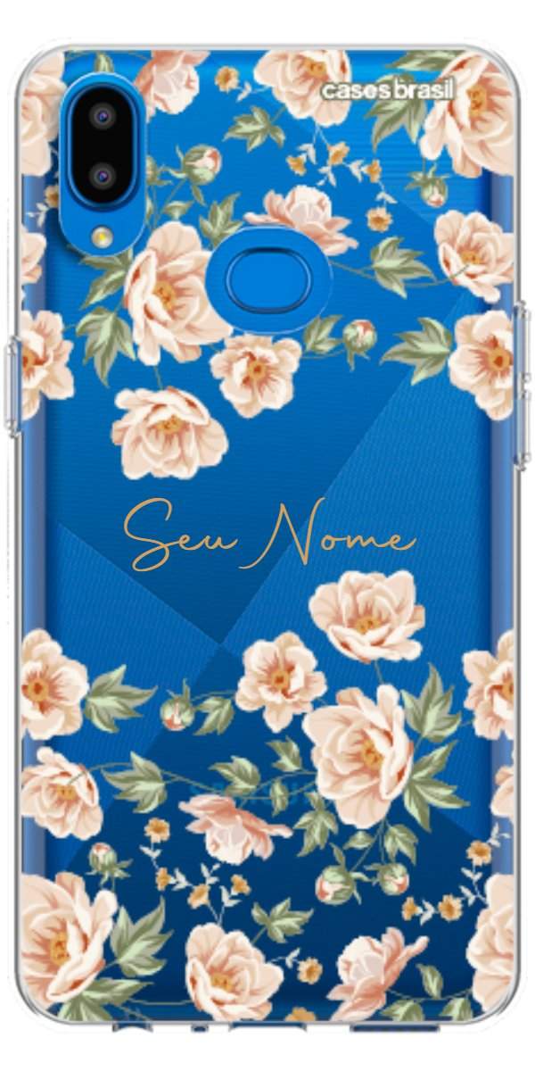 Capinha para Celular Flores Alaranjadas