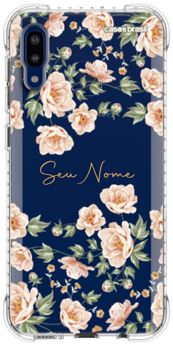 Capinha para Celular Flores Alaranjadas