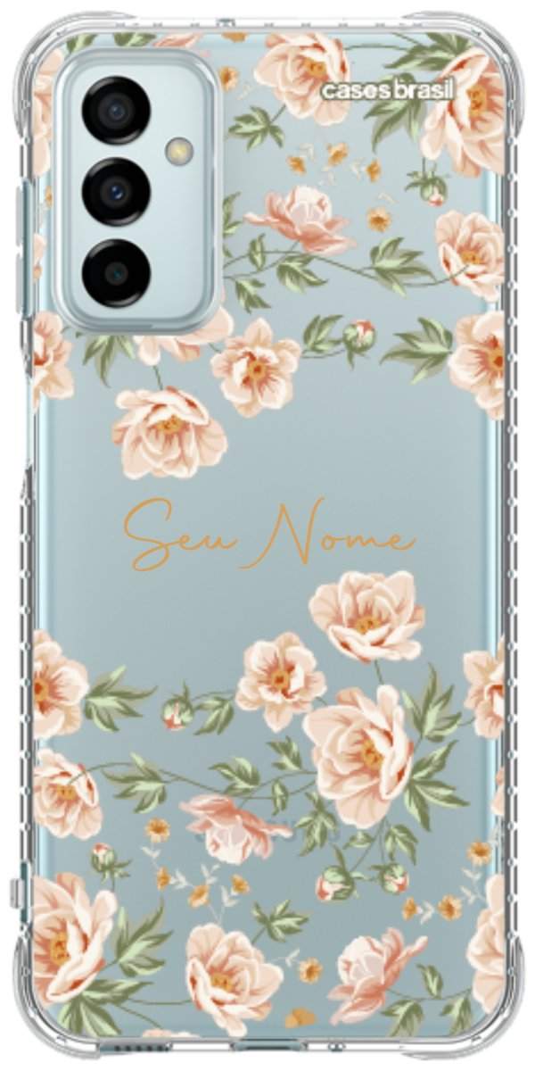 Capinha para Celular Flores Alaranjadas