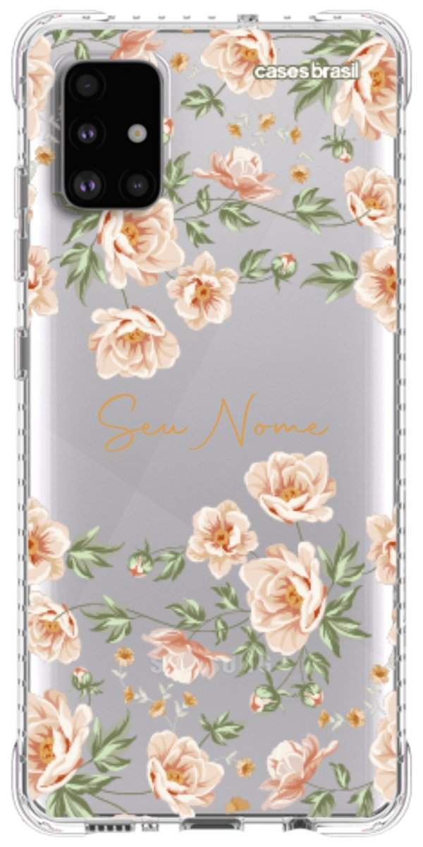 Capinha para Celular Flores Alaranjadas