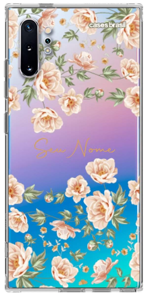 Capinha para Celular Flores Alaranjadas