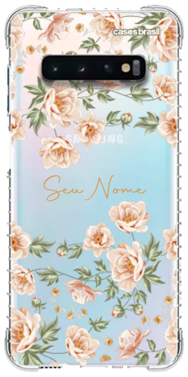 Capinha para Celular Flores Alaranjadas