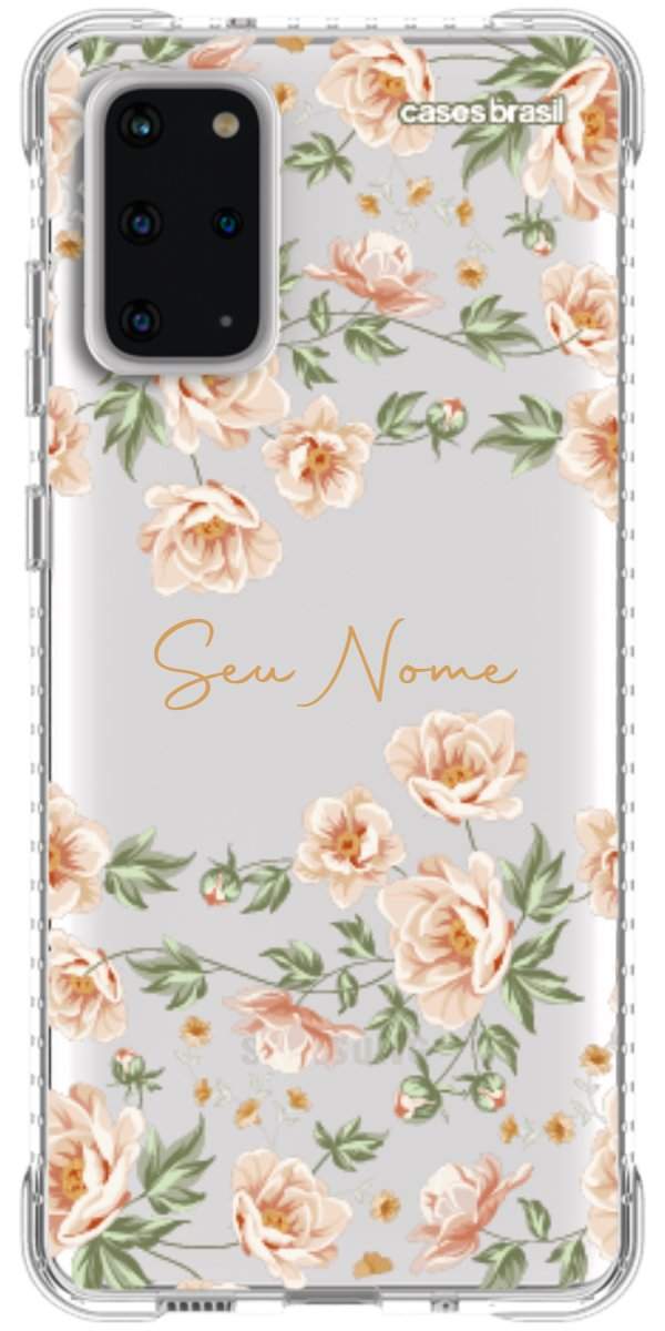 Capinha para Celular Flores Alaranjadas
