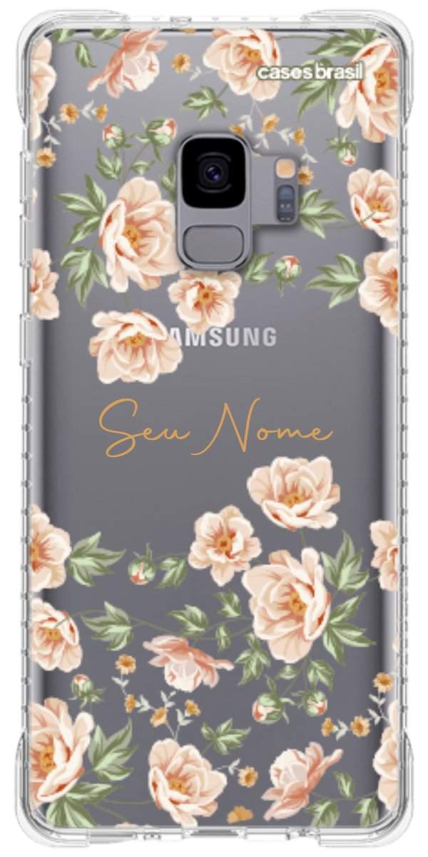 Capinha para Celular Flores Alaranjadas