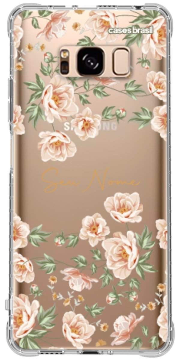 Capinha para Celular Flores Alaranjadas