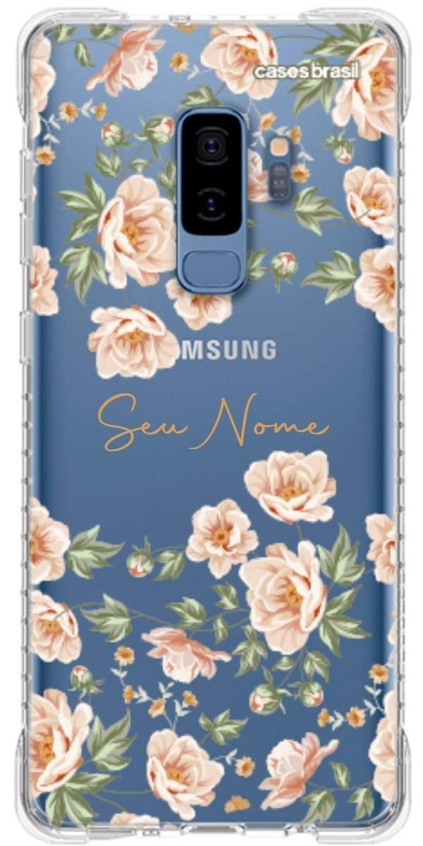 Capinha para Celular Flores Alaranjadas