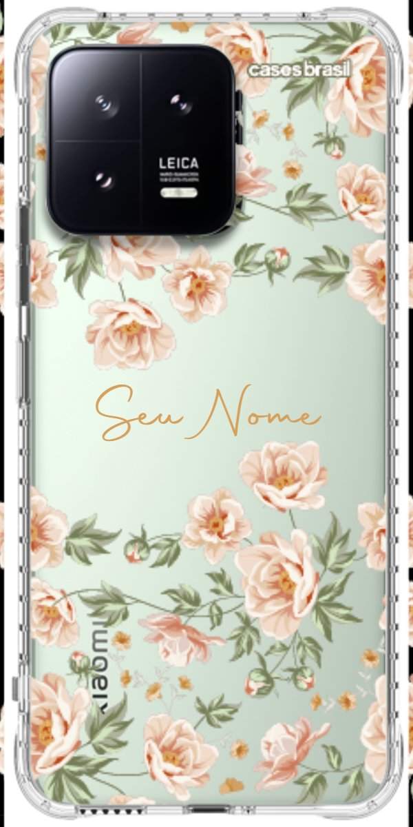 Capinha para Celular Flores Alaranjadas