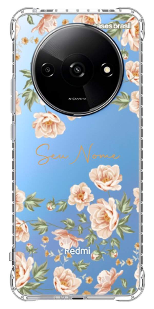 Capinha para Celular Flores Alaranjadas