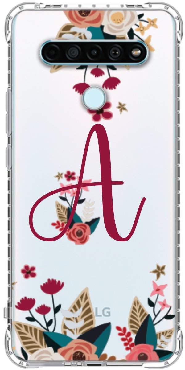 Capinha para Celular Flores com a Inicial