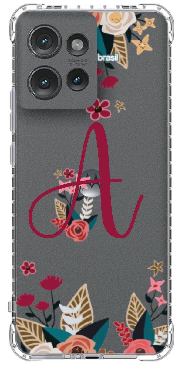 Capinha para Celular Flores com a Inicial