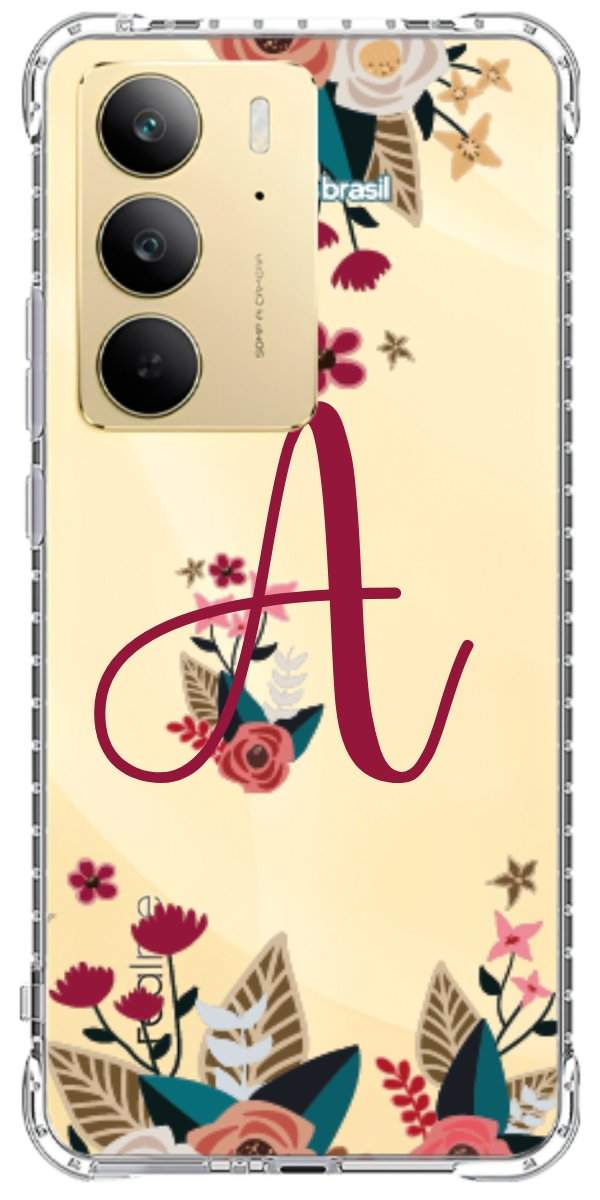 Capinha para Celular Flores com a Inicial
