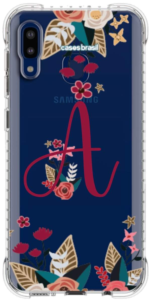 Capinha para Celular Flores com a Inicial