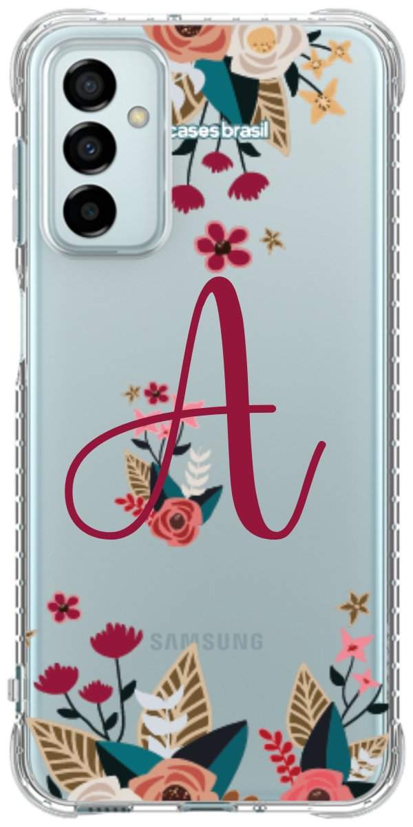 Capinha para Celular Flores com a Inicial
