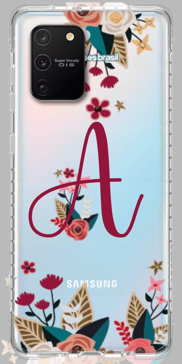 Capinha para Celular Flores com a Inicial
