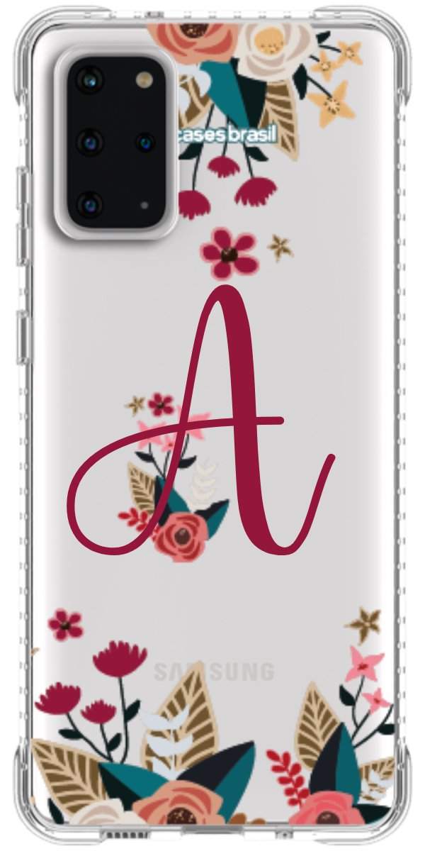 Capinha para Celular Flores com a Inicial
