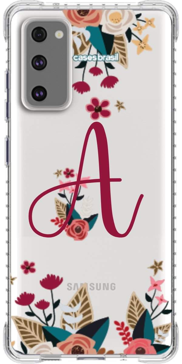 Capinha para Celular Flores com a Inicial