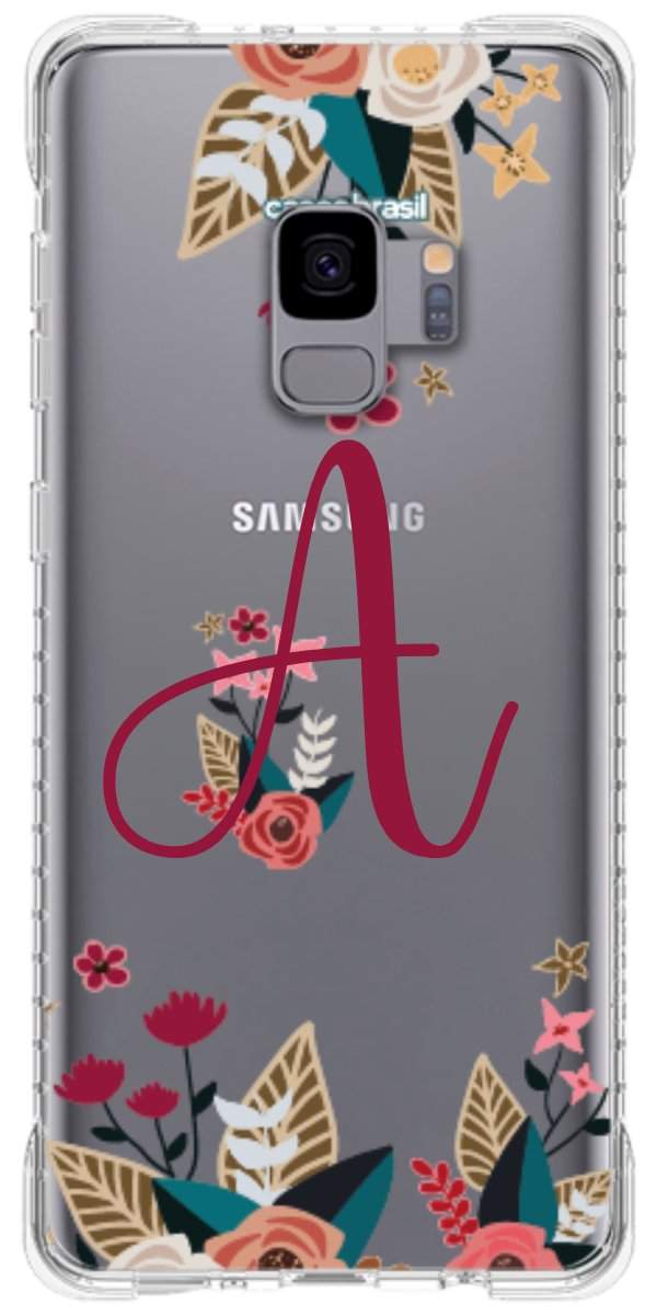 Capinha para Celular Flores com a Inicial