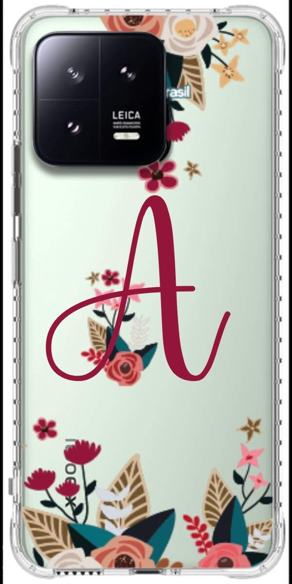 Capinha para Celular Flores com a Inicial