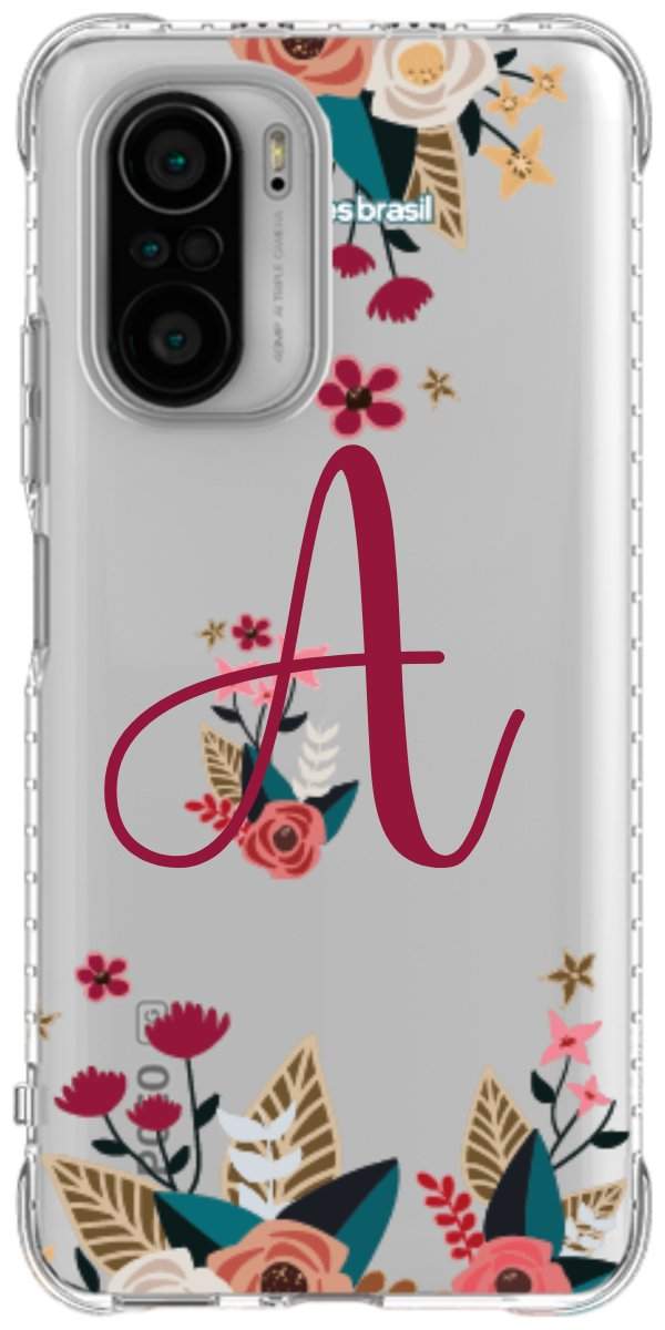 Capinha para Celular Flores com a Inicial