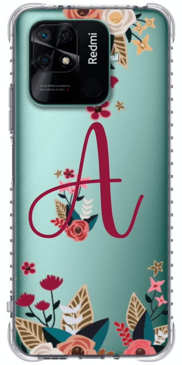 Capinha para Celular Flores com a Inicial