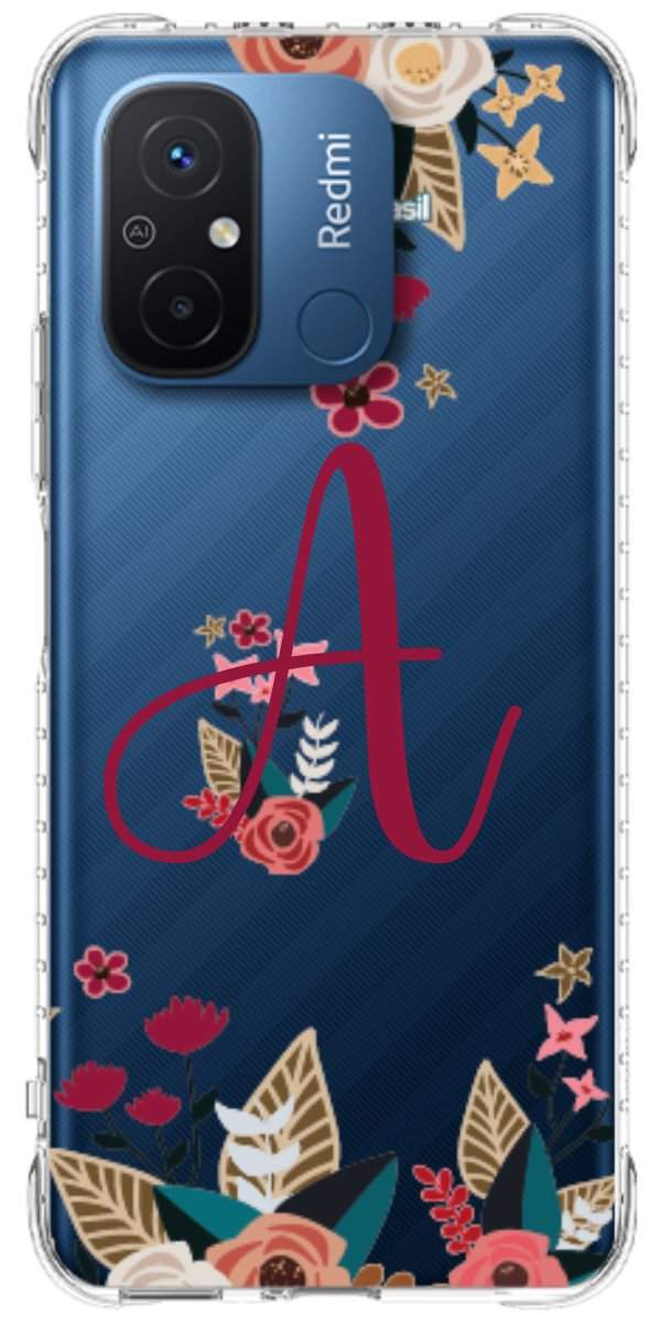 Capinha para Celular Flores com a Inicial