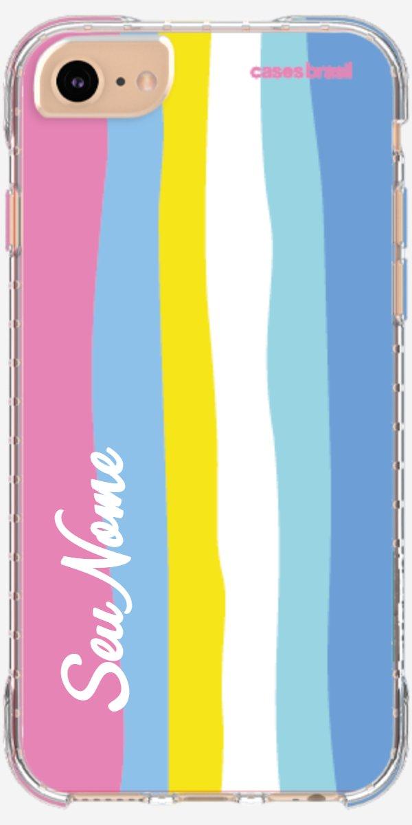 Capinha para Celular Arco-íris Vertical Colorido