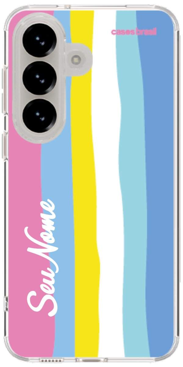 Capinha para Celular Arco-íris Vertical Colorido