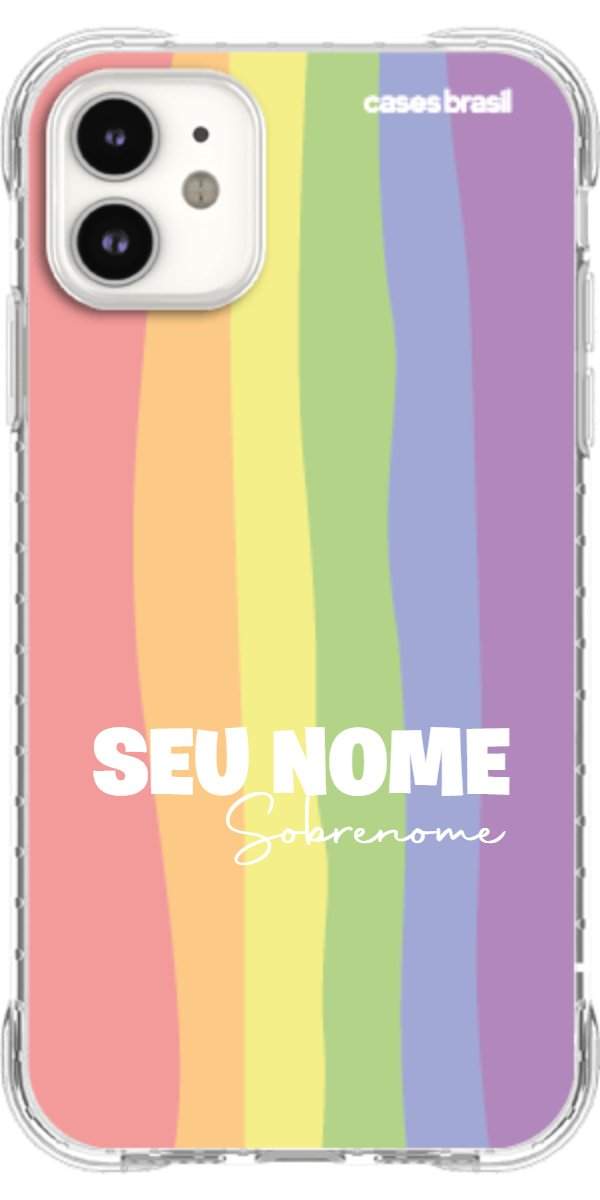 Capinha para Celular Arco-íris Vertical Sobrenome