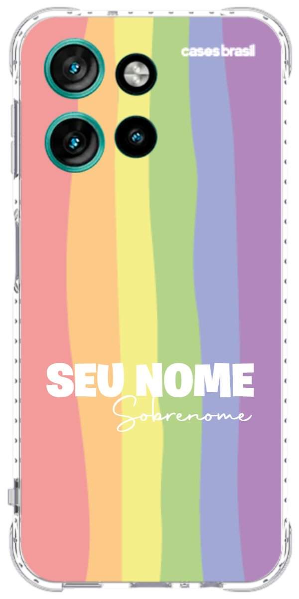 Capinha para Celular Arco-íris Vertical Sobrenome