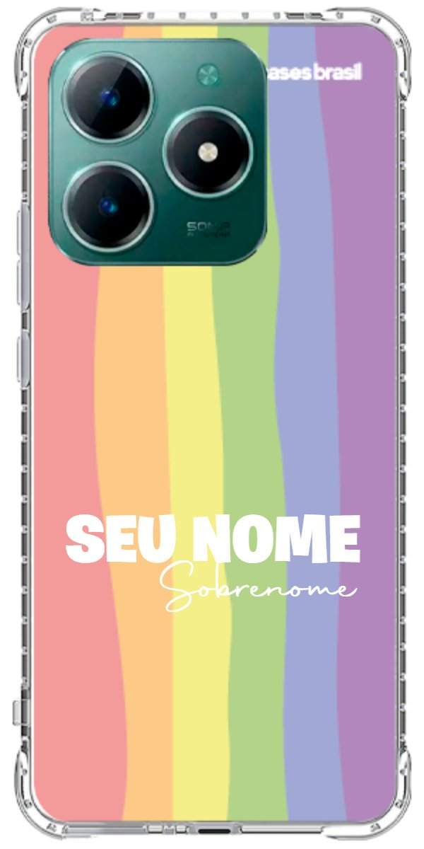 Capinha para Celular Arco-íris Vertical Sobrenome