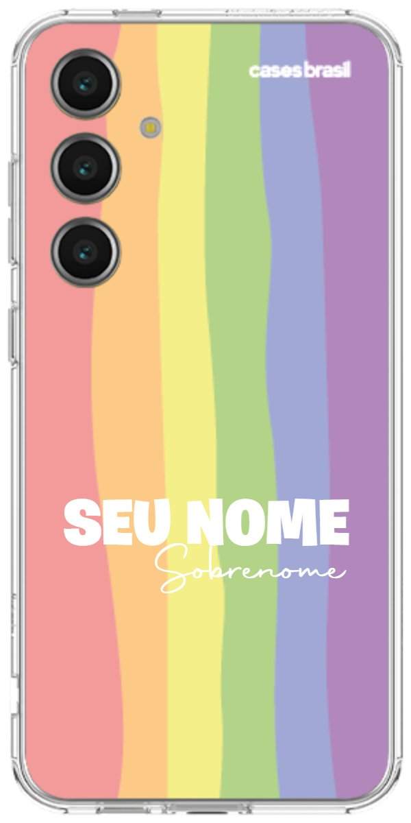 Capinha para Celular Arco-íris Vertical Sobrenome