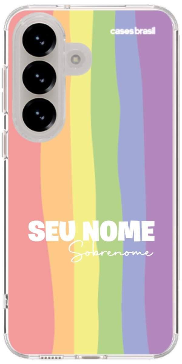 Capinha para Celular Arco-íris Vertical Sobrenome