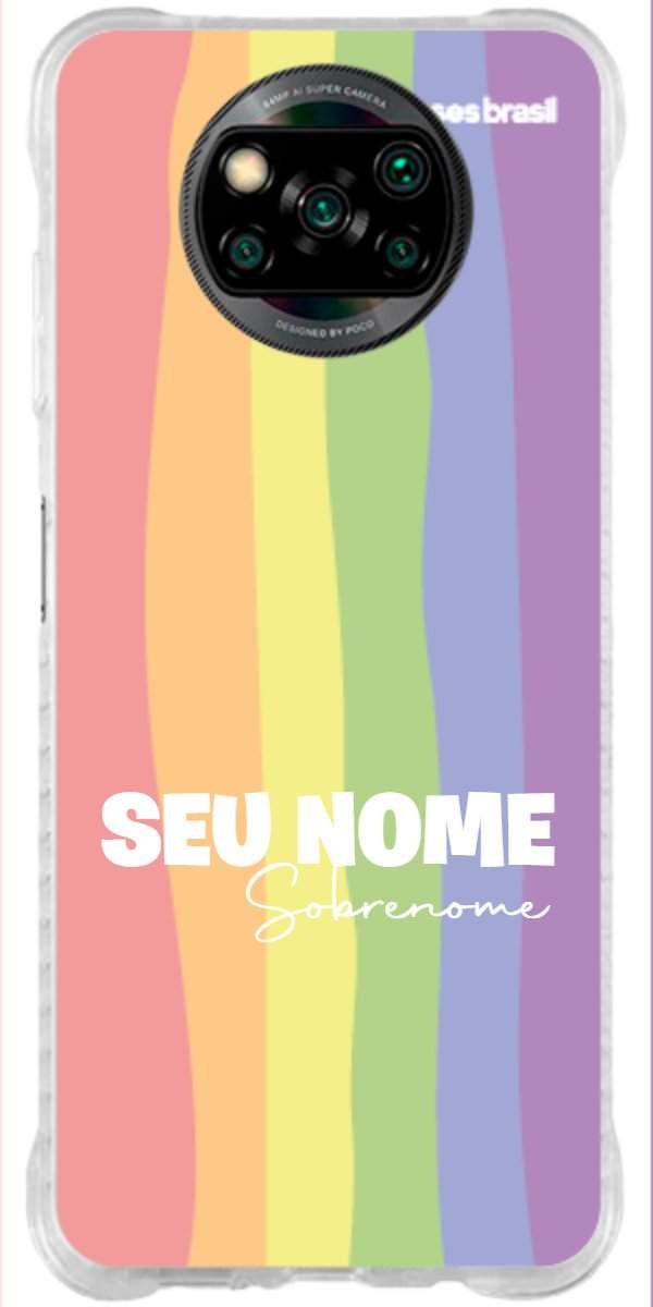 Capinha para Celular Arco-íris Vertical Sobrenome