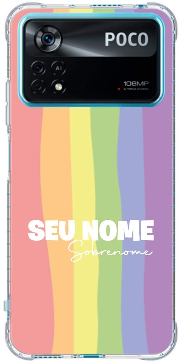 Capinha para Celular Arco-íris Vertical Sobrenome