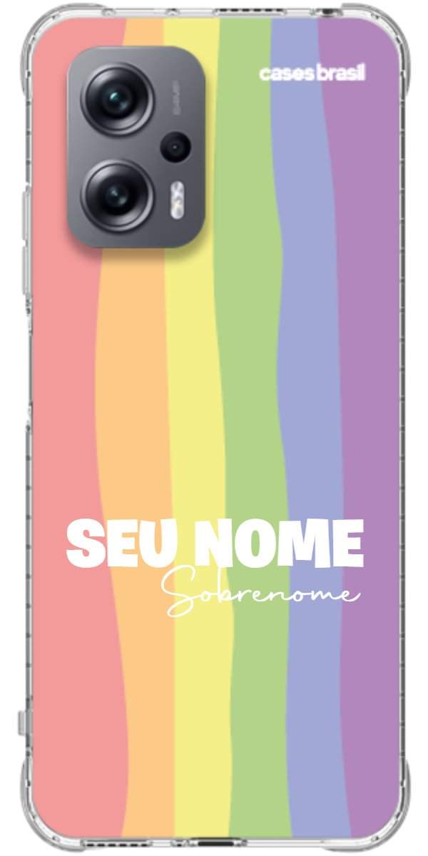 Capinha para Celular Arco-íris Vertical Sobrenome