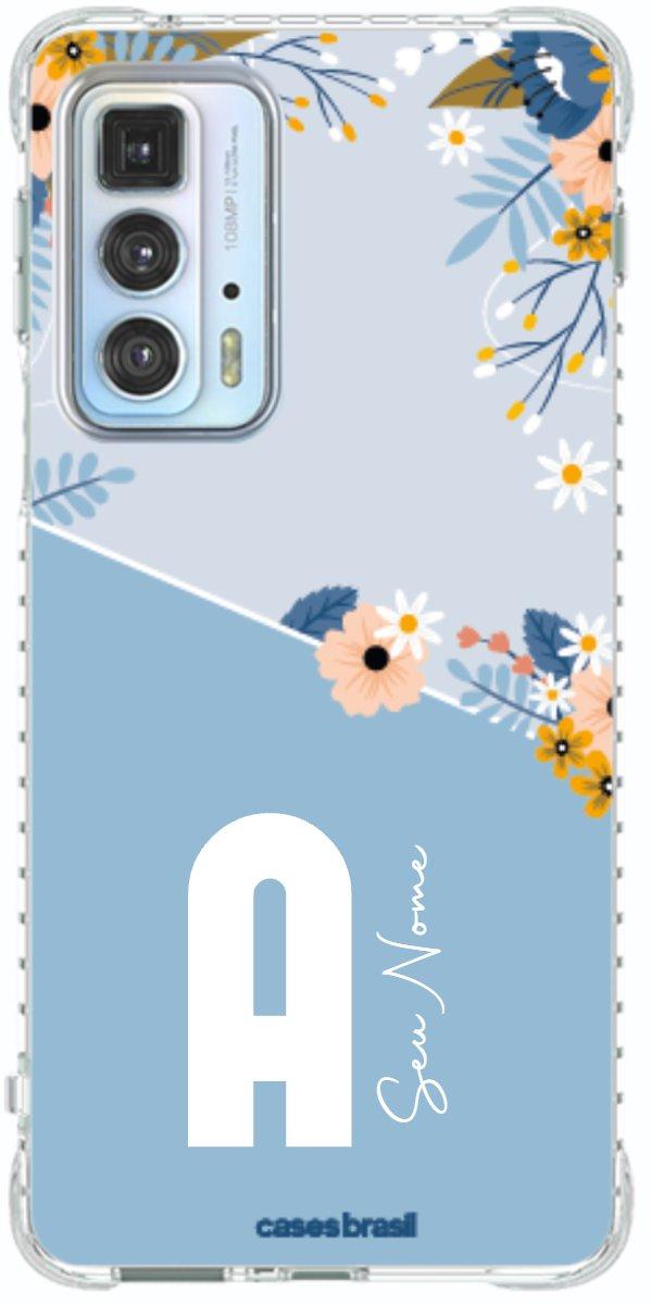 Capinha para Celular Ramo de Flores Azul