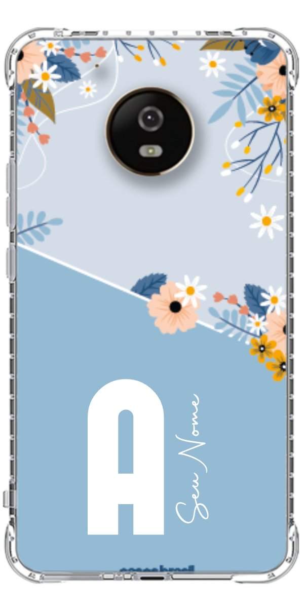 Capinha para Celular Ramo de Flores Azul