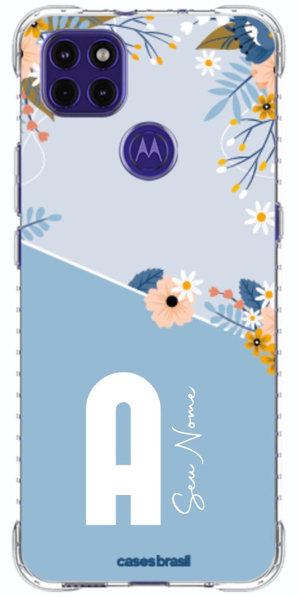 Capinha para Celular Ramo de Flores Azul