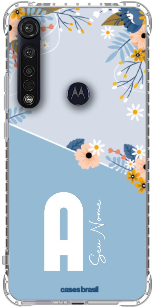 Capinha para Celular Ramo de Flores Azul