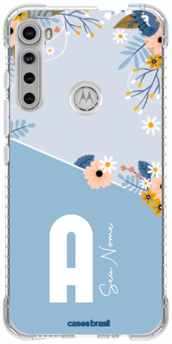 Capinha para Celular Ramo de Flores Azul